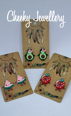 Food character hook earrings