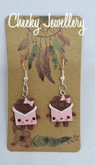 Food character hook earrings