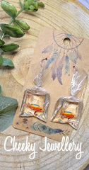 Goldfish Character earrings