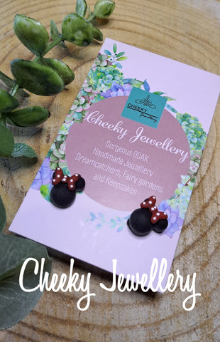 Minnie mouse mix ems Stud earrings