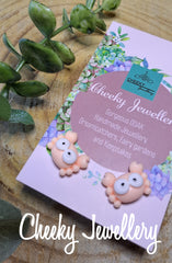 Cute crab mix ems Stud earrings