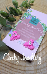 Cute crab mix ems Stud earrings