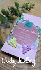 Cute crab mix ems Stud earrings