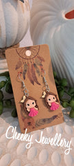 Princess character Dangly earrings