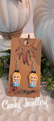 Princess character Dangly earrings