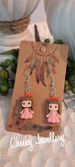 Princess character Dangly earrings