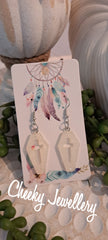 Shimmer coffin Dangly earrings