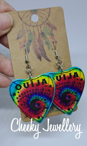 Ouija board dangly earrings