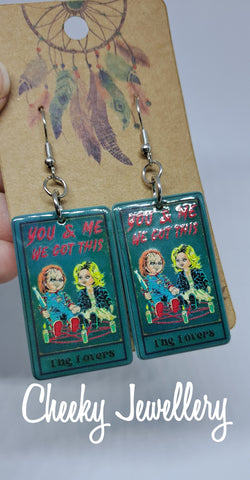 Horror Dangly earrings, goth earrings