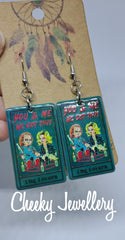 Horror Dangly earrings, goth earrings