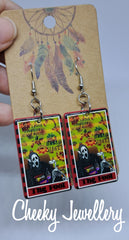 Horror Dangly earrings, goth earrings