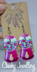 Horror bright dangly earrings