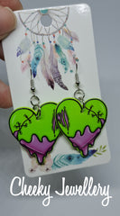 Horror Zombie dangly earrings