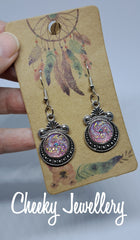 Mermaid scale acrylic earrings, girls costume jewellery, fun jewellery. Cheeky Jewellery, gifts for birthdays and Christmas, roses