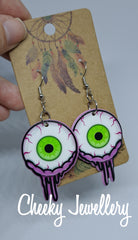 Horror Zombie dangly earrings
