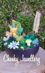 Leafeon pokemon inspired themescapes gardens, with Crystal. Imagination play. pokemon inspired themescapes