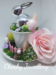 Easter Centrepiece pink and purple