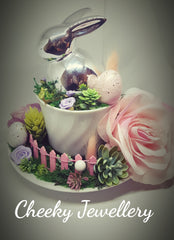 Easter Centrepiece pink and purple