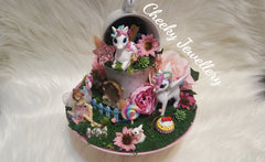 Unicorn and fairy centrepiece