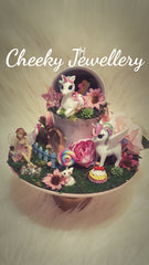 Unicorn and fairy centrepiece