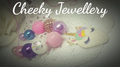 Bubblegum bead unicorn necklace