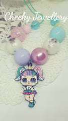 Cute doll pendant necklace