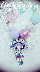 Cute doll pendant necklace