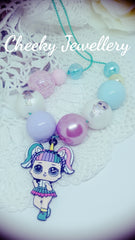 Cute doll pendant necklace