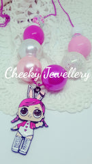 Cute doll pendant bubblegum
