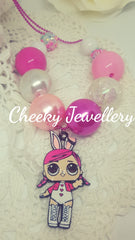 Cute doll pendant bubblegum