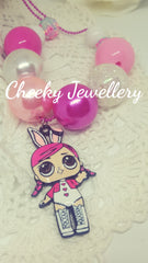 Cute doll pendant bubblegum