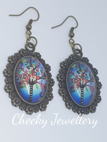 Tree of life earrings.