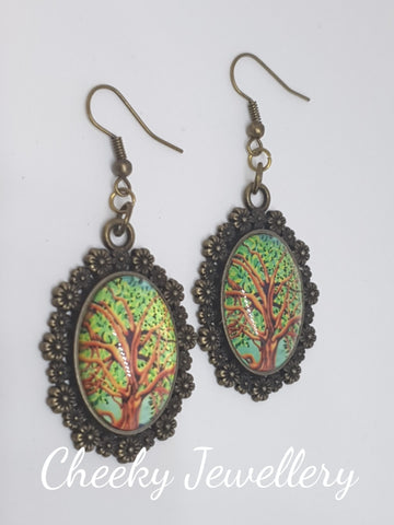 Tree of life earrings.