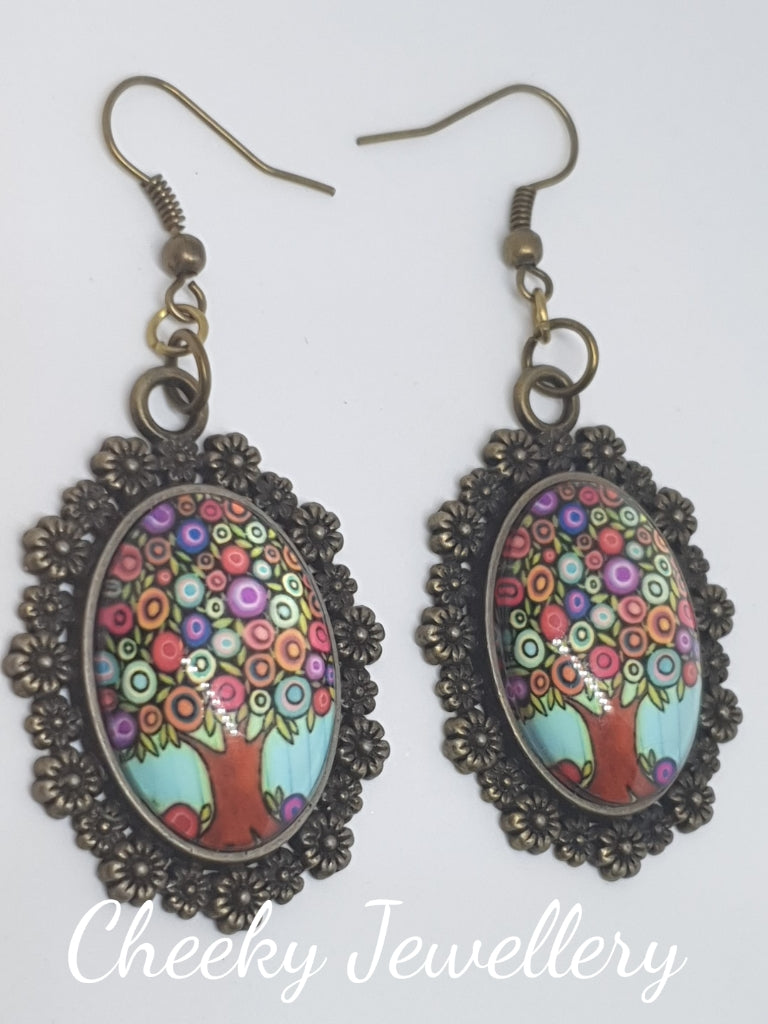 Tree of life earrings.