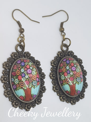 Tree of life earrings.