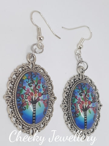 Tree of life earrings.