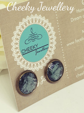 Metallic foil earrings