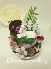 Unicorn and fairy garden mini