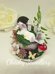 Unicorn and fairy garden mini