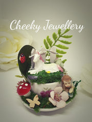 Pink Unicorn and fairy garden
