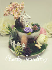 Unicorn garden in a teacup