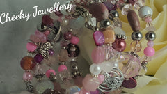 Ladies pink memory braclet