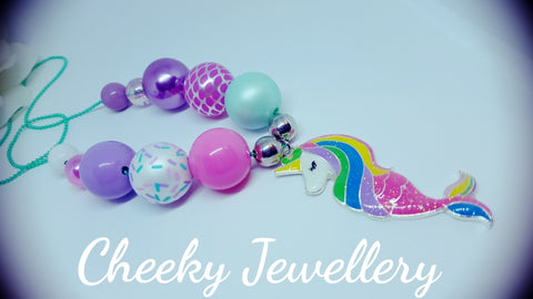 Unicorn mermaid necklace
