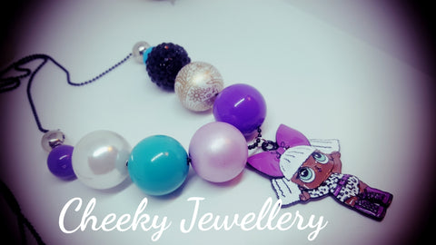 LOL doll bubblegum bead necklace