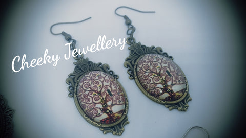 Tree of life pendant earrings