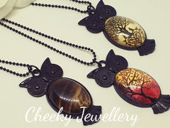 Owl Cabochon Necklace