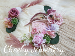 Fairy door boho floral wall hanging