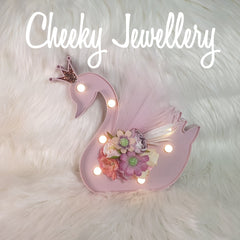 Floral Swan Night Light