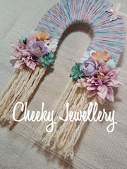Rainbow pastel wall hanging