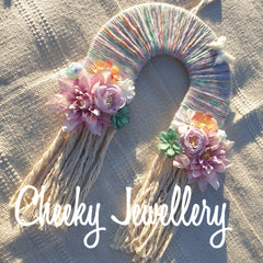 Rainbow pastel wall hanging
